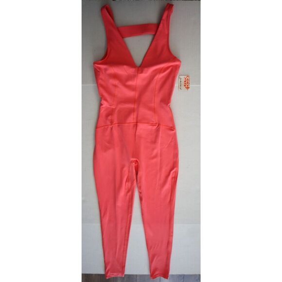 FP Movement OB1745676 Women Sz XS Neon Coral Never Better 1-Piece Jumpsuit - Picture 12 of 13
